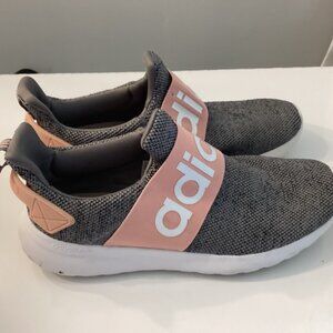 Women's Sneaker, Adidas Racer Adapt Slip On Running Shoes, Size 7, Gray/Pink Low